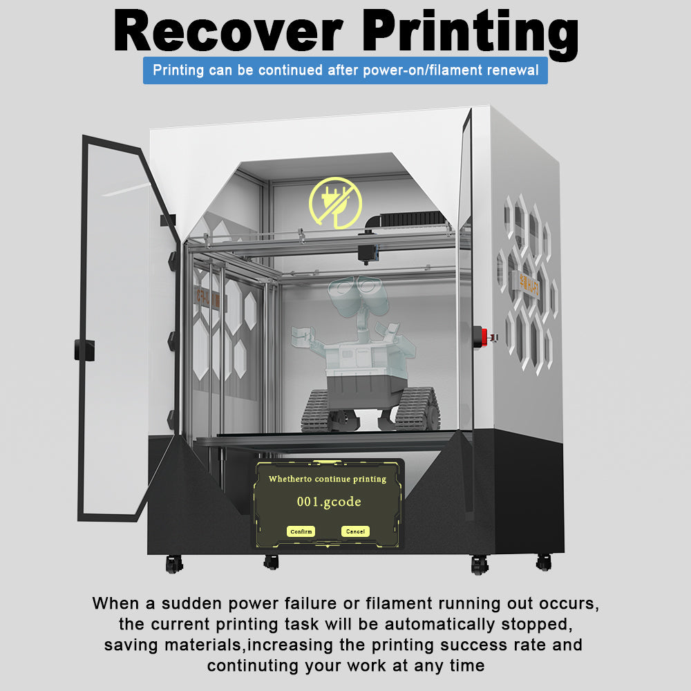Clearance High Speed Industrial Grade 800mm/s Large Size 3D Printer Printing Range 1000*1000*1000 Furniture Customization