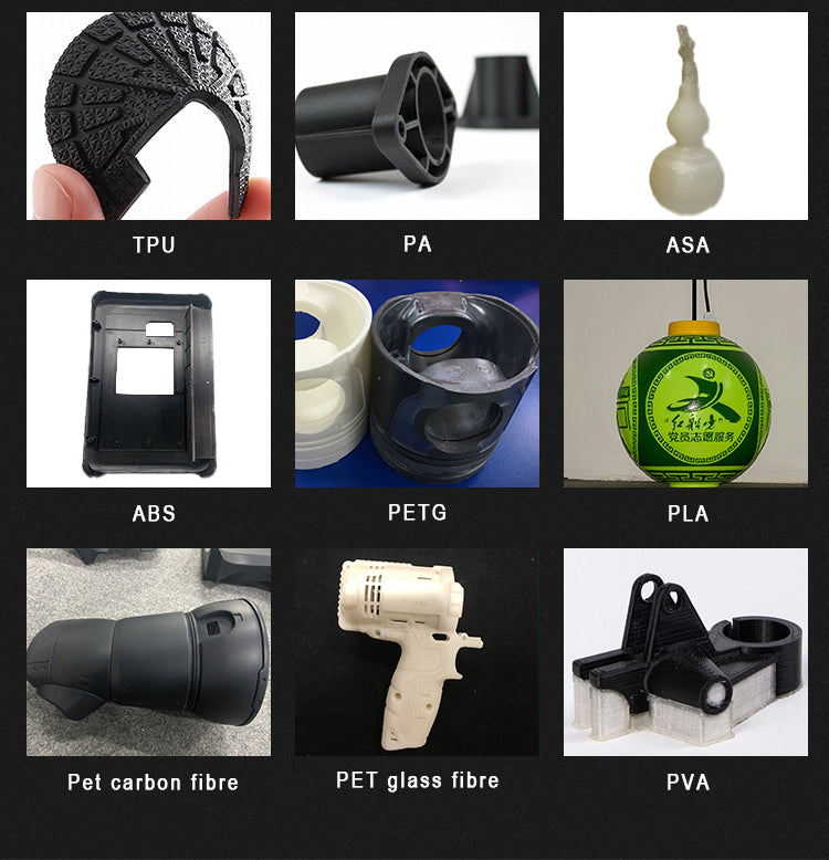 HJV5 large size composite 3D printer high speed 1500mm/s large flow6kg/24h Large Printing Size 1000*1000*1000mm CF PA PC Etc