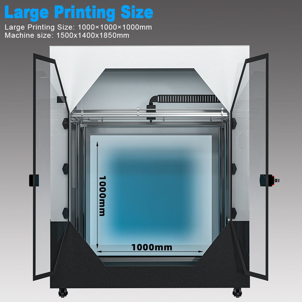 Clearance High Speed Industrial Grade 800mm/s Large Size 3D Printer Printing Range 1000*1000*1000 Furniture Customization