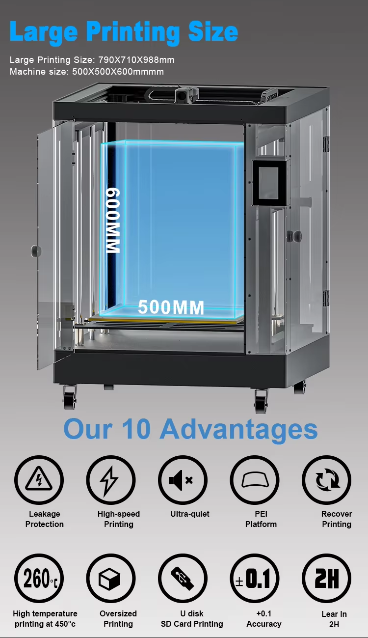 Fast printing 1500mm/s large impresora 3D printer industrial imprimate 3d printing machine