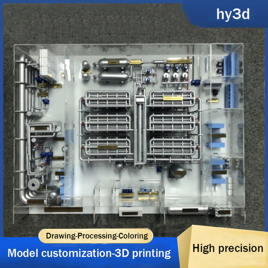 hy3d-hy3d-3d printing sand table model customized commodity building high precision light curing resin red wax real estate school landscape